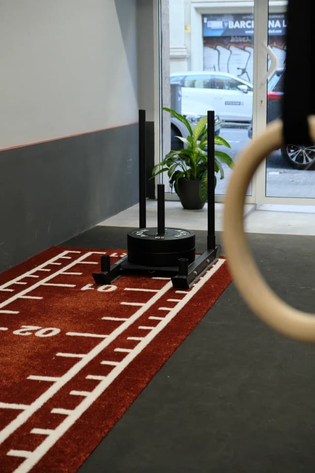 Sala de entrenamiento con anillas